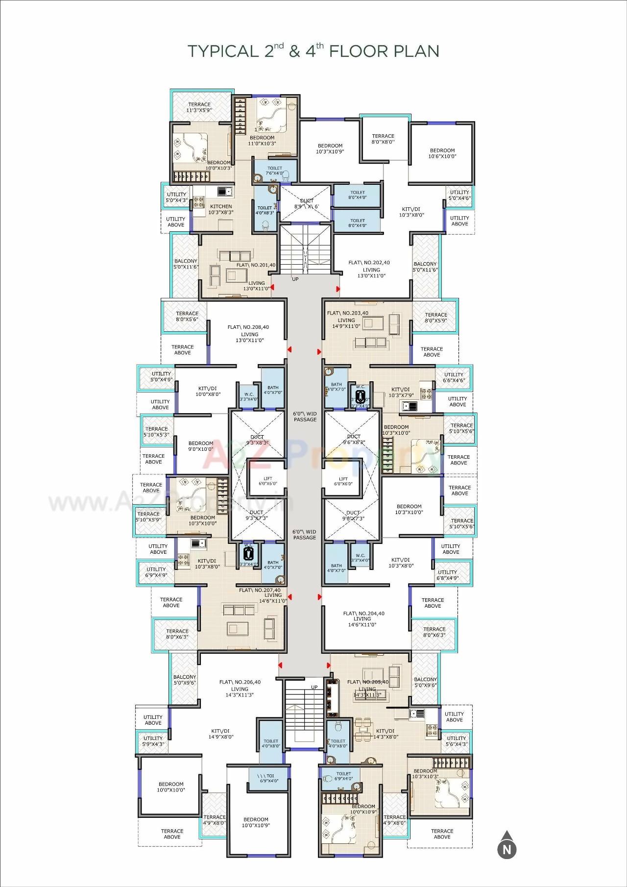 Layout of real estate project Oak View located at Thergaon, Pune, Maharashtra