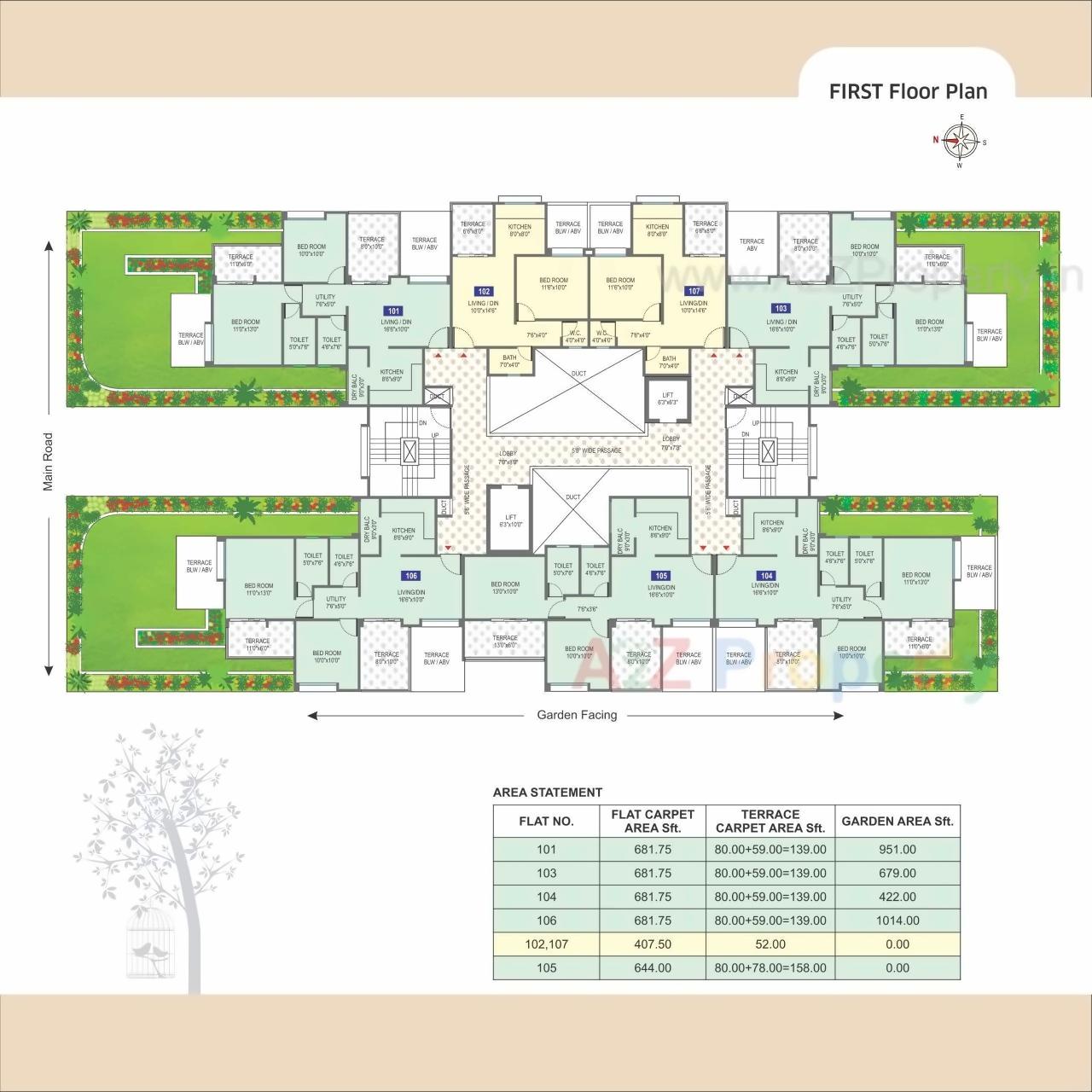 Layout of real estate project Om Praangan located at Ambegaon-bk, Pune, Maharashtra