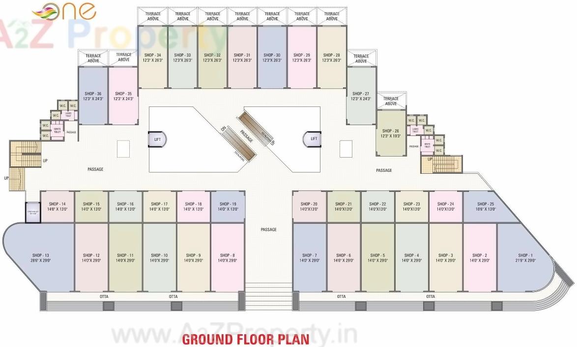 Layout of real estate project One Mall located at Pimpri-chinchawad-m-corp, Pune, Maharashtra