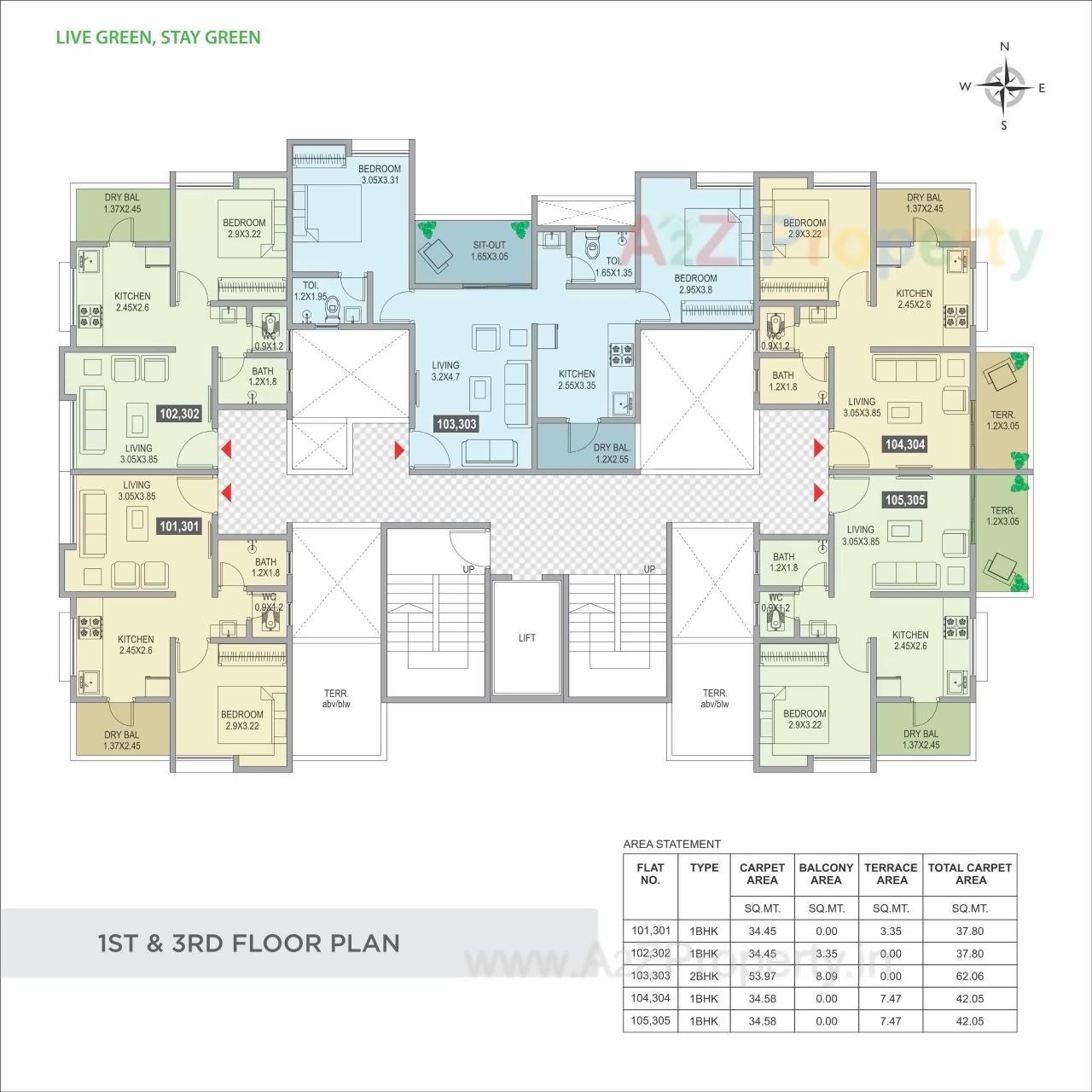 Layout of real estate project One Shriaunsh located at Tathwade, Pune, Maharashtra