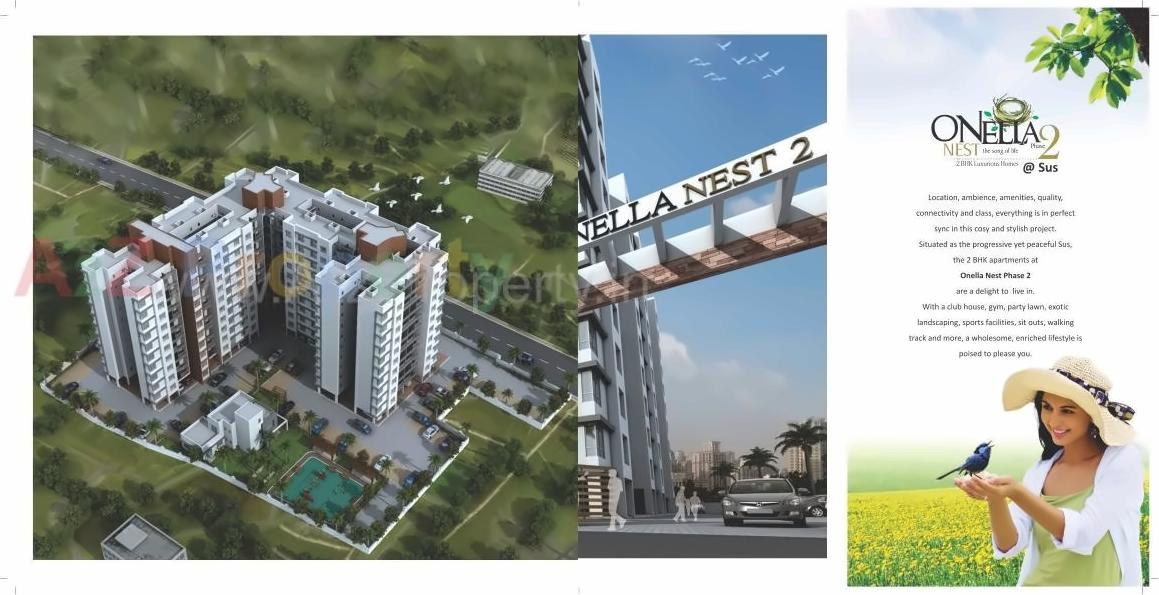 3D Elevation of real estate project Onella located at Sus, Pune, Maharashtra