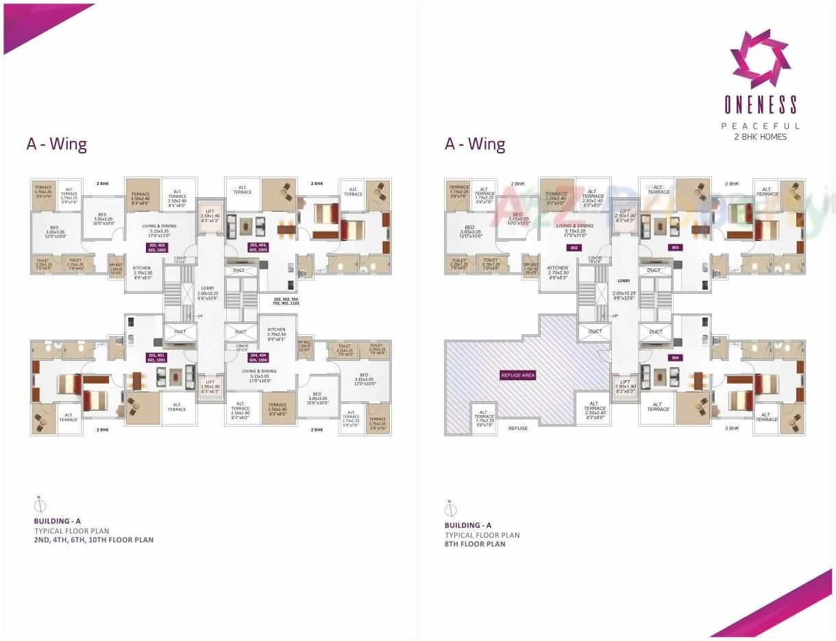 Layout of real estate project Oneness located at Wakad, Pune, Maharashtra