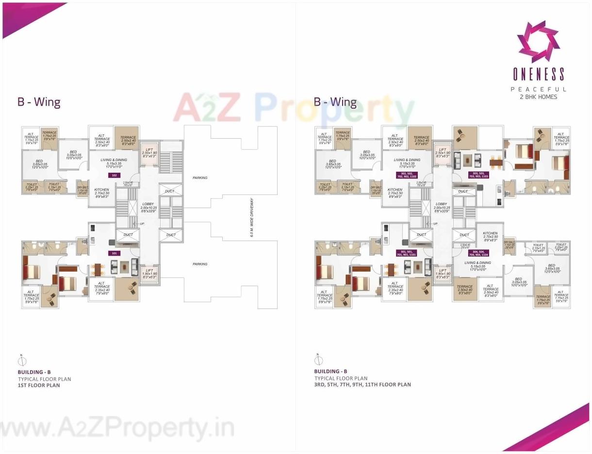 Layout of real estate project Oneness located at Wakad, Pune, Maharashtra
