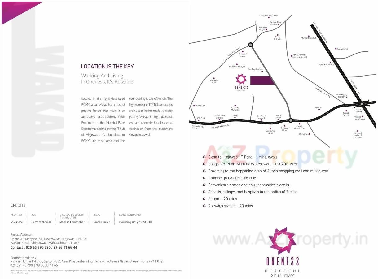  of real estate project Oneness located at Wakad, Pune, Maharashtra