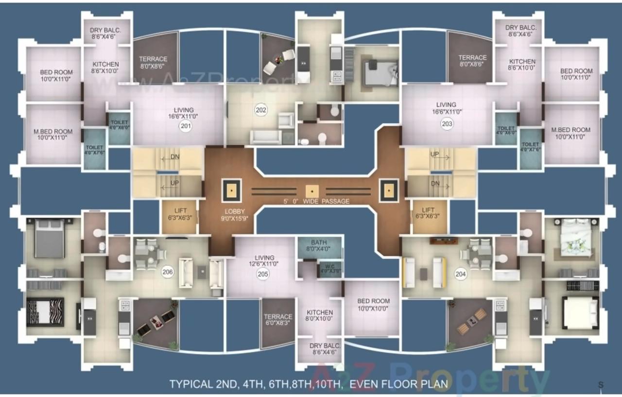 Layout of real estate project Orient Palace located at Kondhwa-bk, Pune, Maharashtra