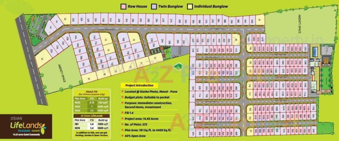 Oll_masterlayout of real estate project Osian Lifelands located at Kanhe, Pune, Maharashtra