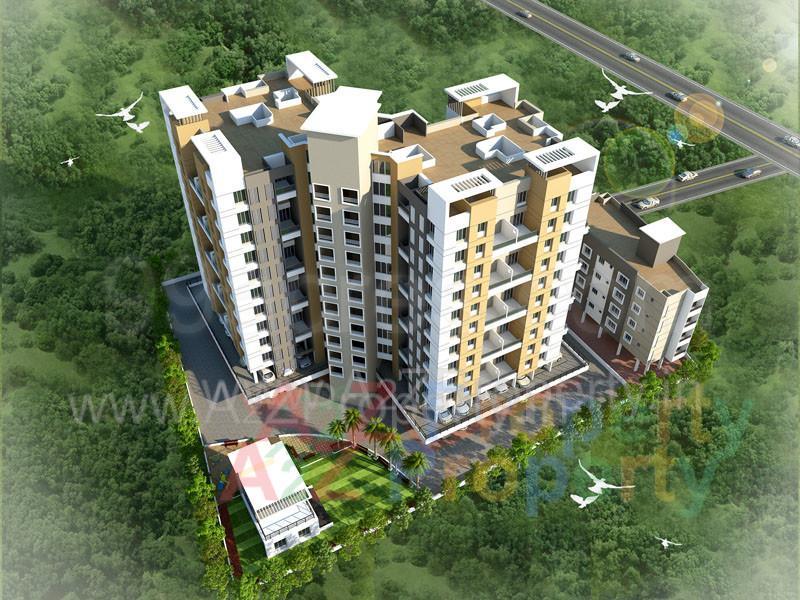 3D Elevation of real estate project Ovhal Ambar Arohi located at Dhayari-part, Pune, Maharashtra