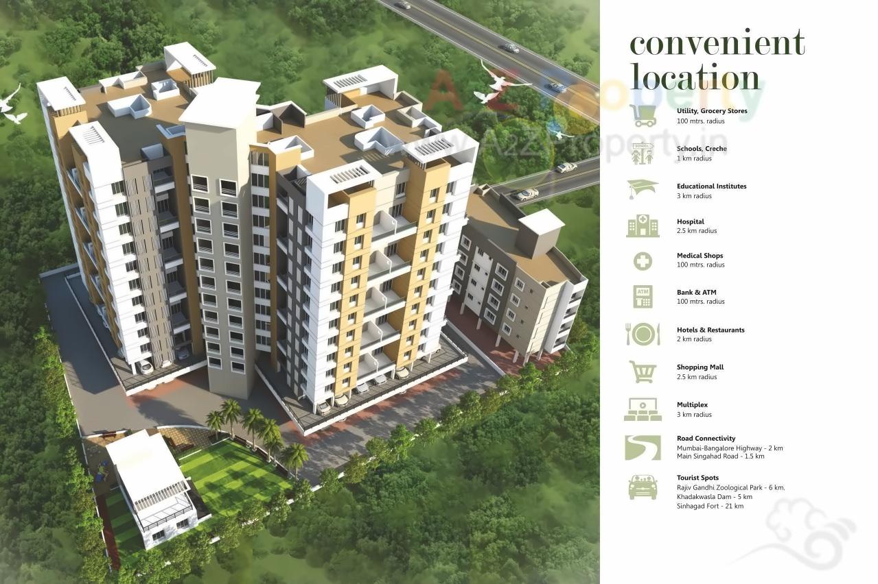 3D Elevation of real estate project Ovhal Ambar Arohi located at Dhayari-part, Pune, Maharashtra