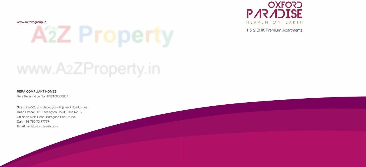  of real estate project Oxford Paradise located at Sus, Pune, Maharashtra
