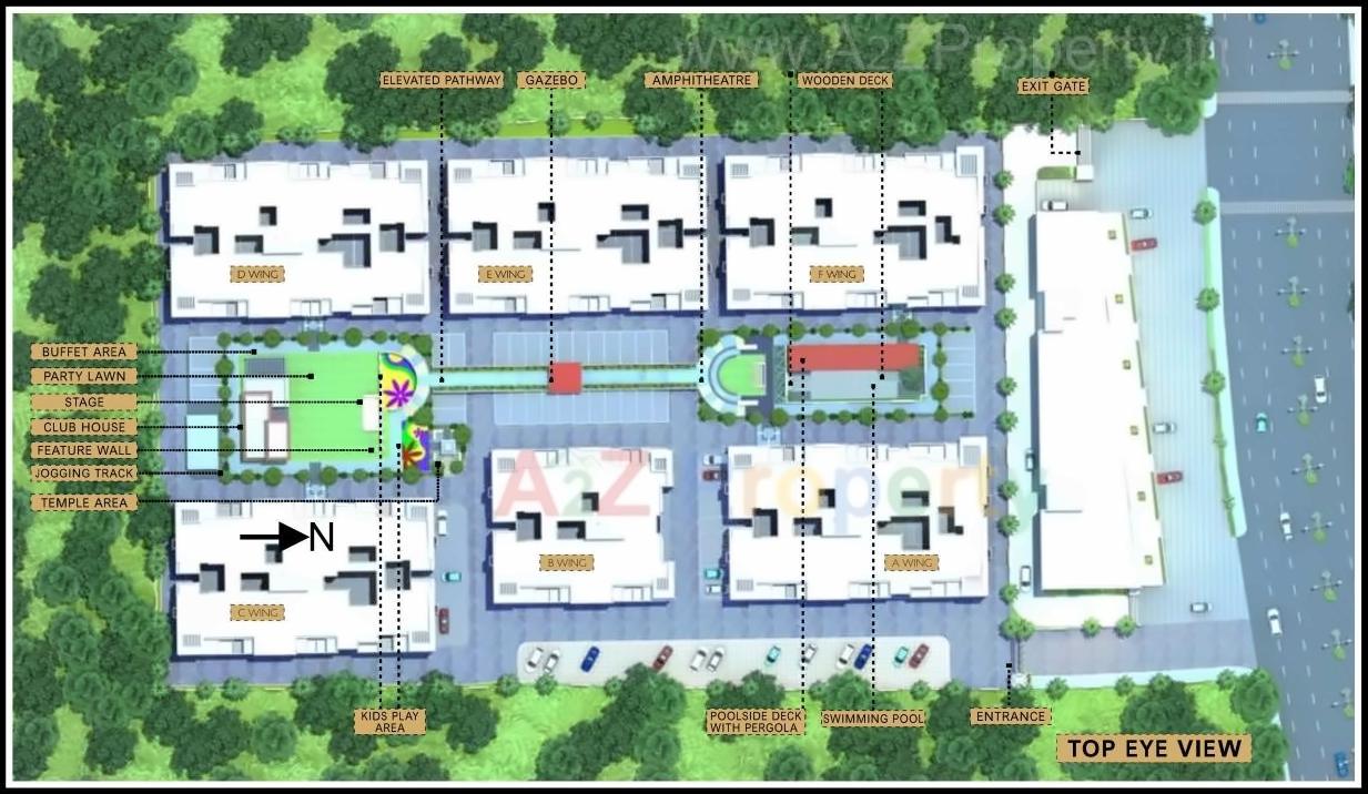 Layout of real estate project Oxy Bonita located at Lahagaon, Pune, Maharashtra