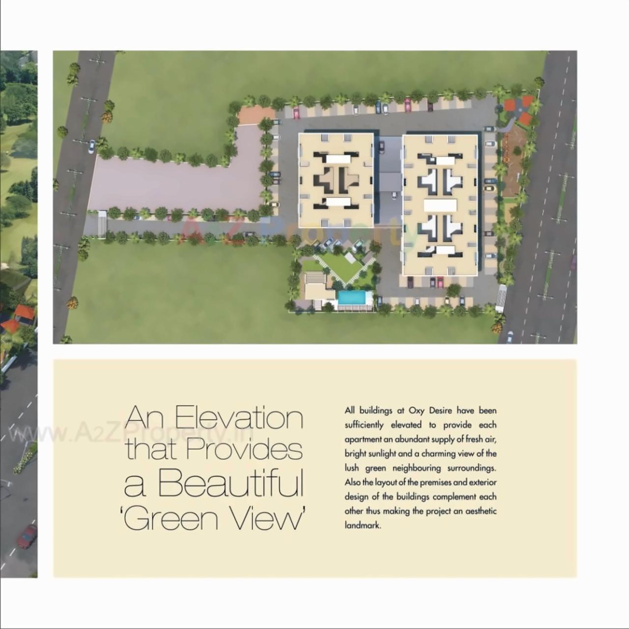 Layout of real estate project Oxy Desire located at Wagholi, Pune, Maharashtra