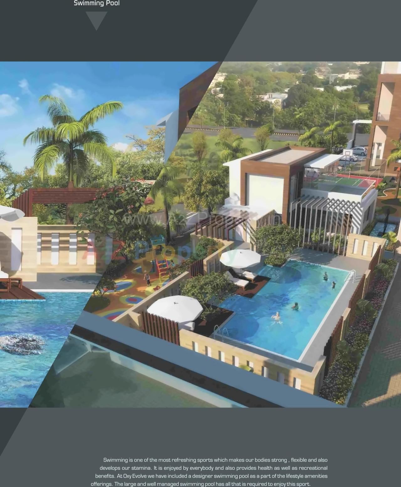 3D Elevation of real estate project Oxy Evolve located at Wagholi, Pune, Maharashtra