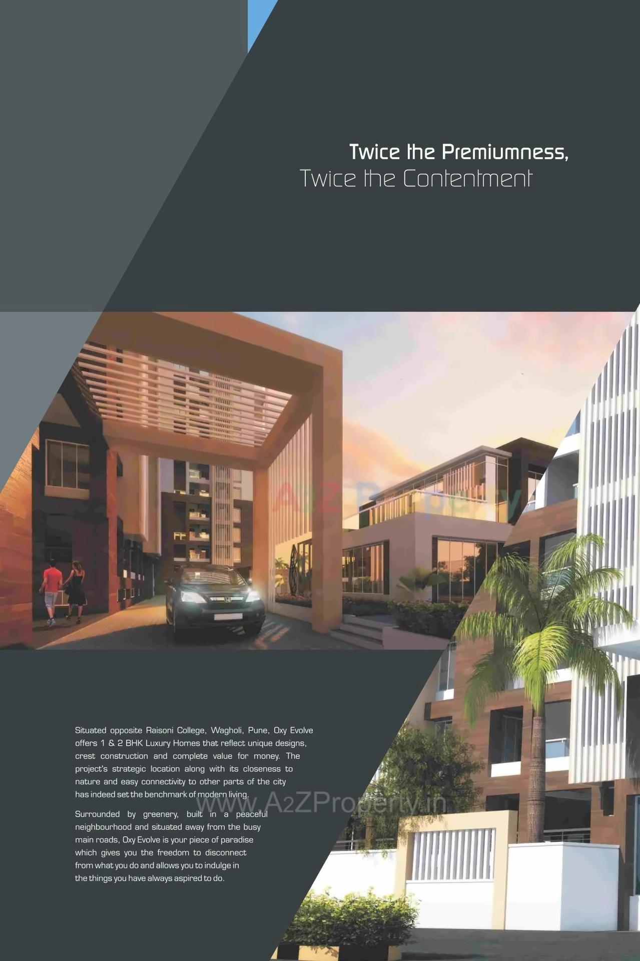 3D Elevation of real estate project Oxy Evolve located at Wagholi, Pune, Maharashtra