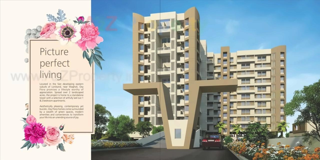 3D Elevation of real estate project Oxy Flora located at Lonikand, Pune, Maharashtra