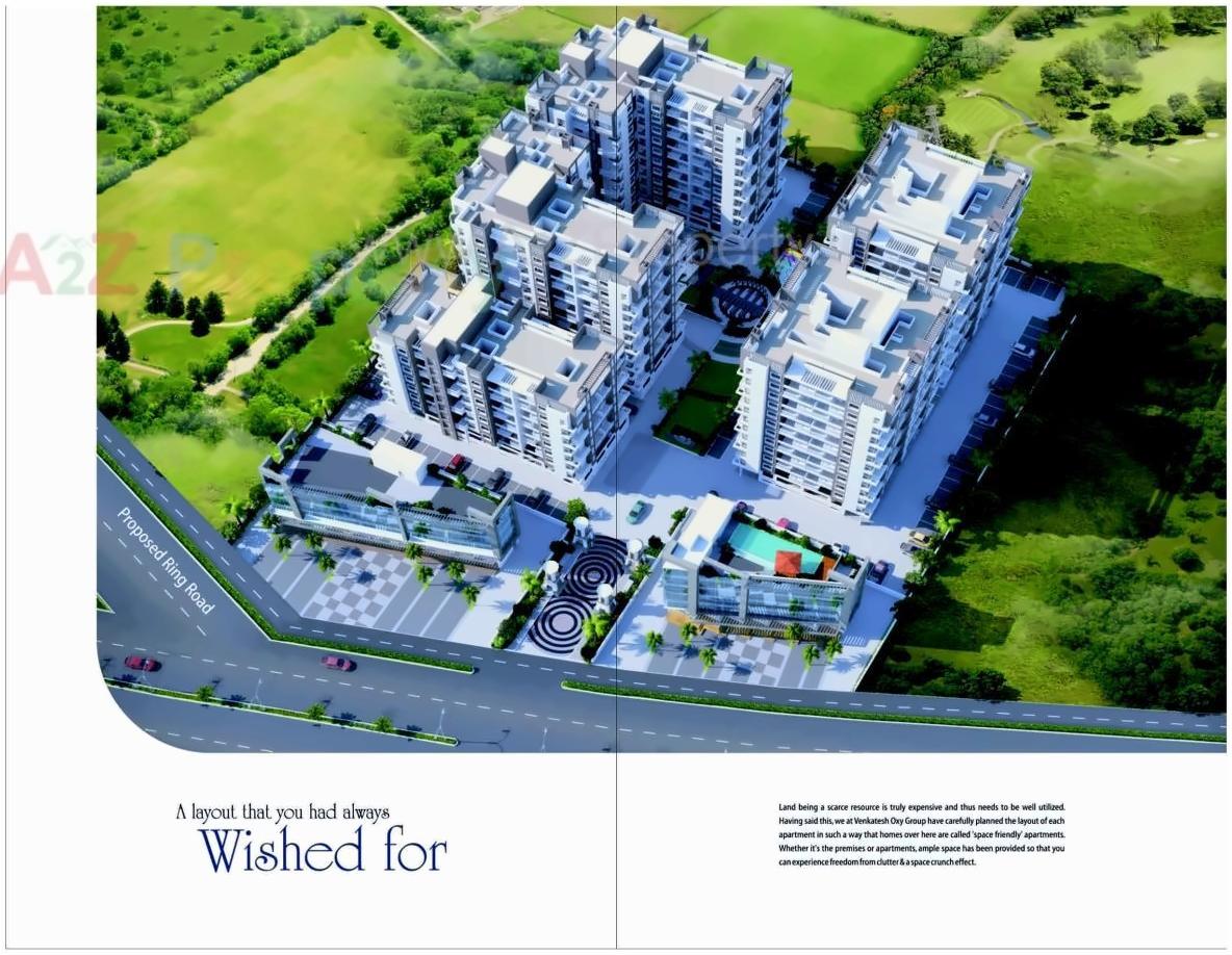 3D Elevation of real estate project Oxy Galaxy located at Kesnand, Pune, Maharashtra