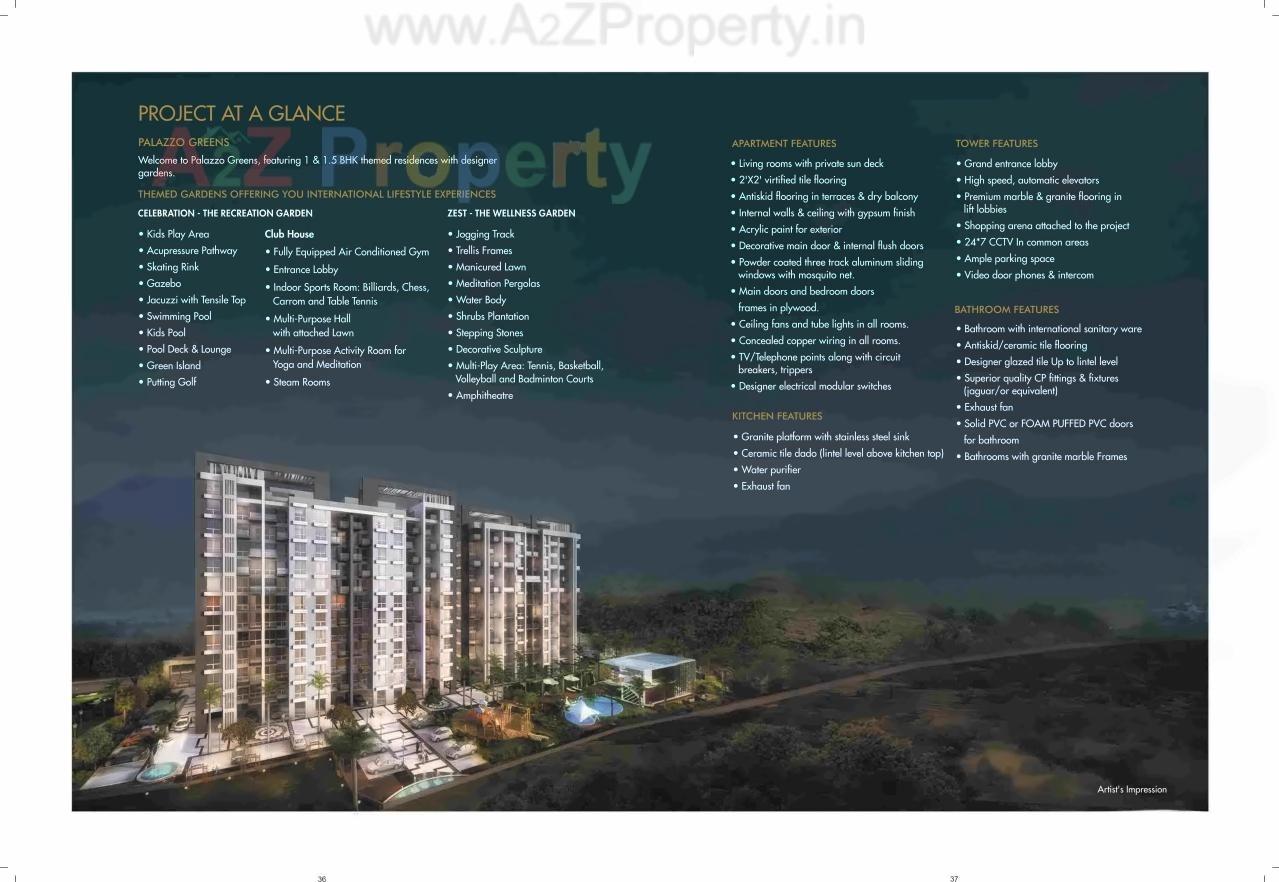 3D Elevation of real estate project Palazzo Greens located at Wadagaon-ct, Pune, Maharashtra