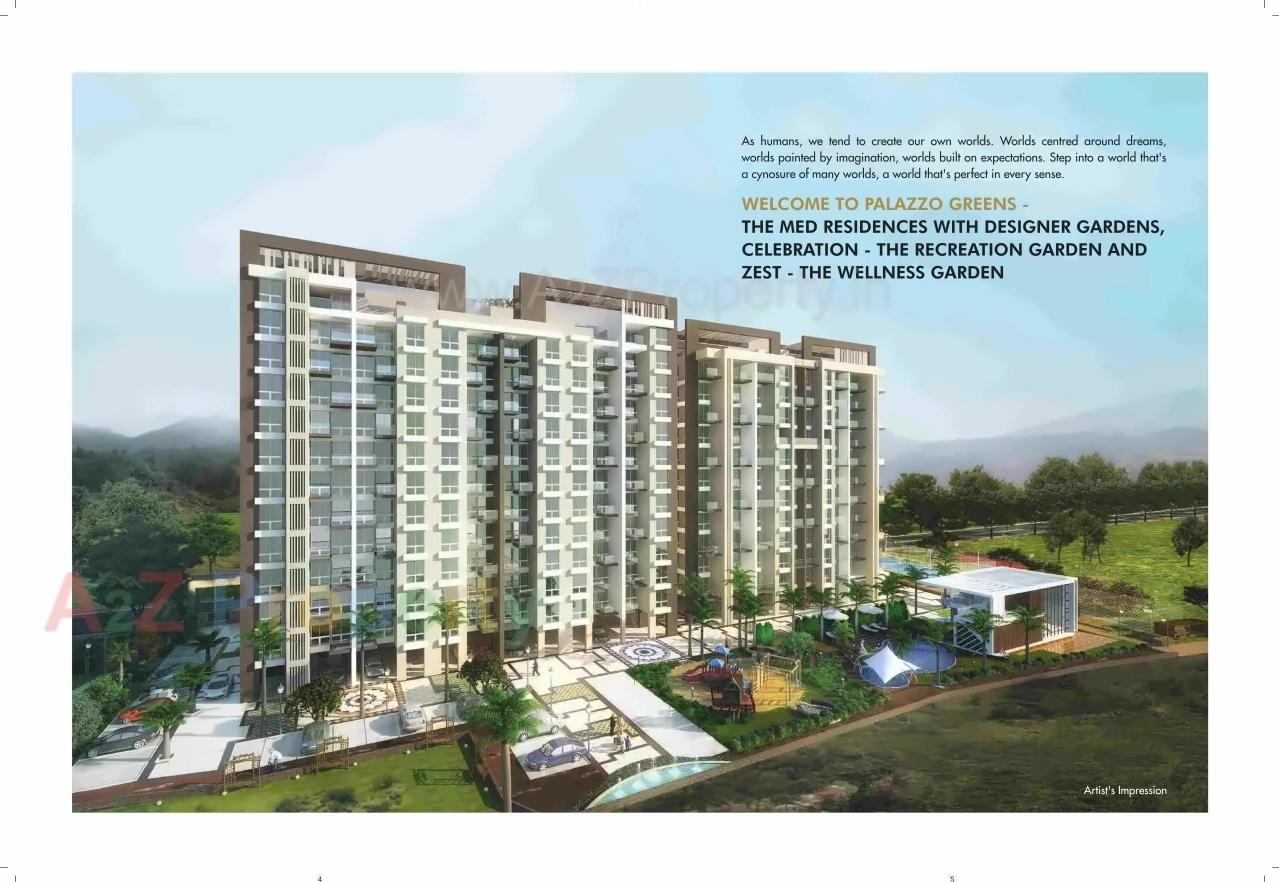 3D Elevation of real estate project Palazzo Greens located at Wadagaon-ct, Pune, Maharashtra