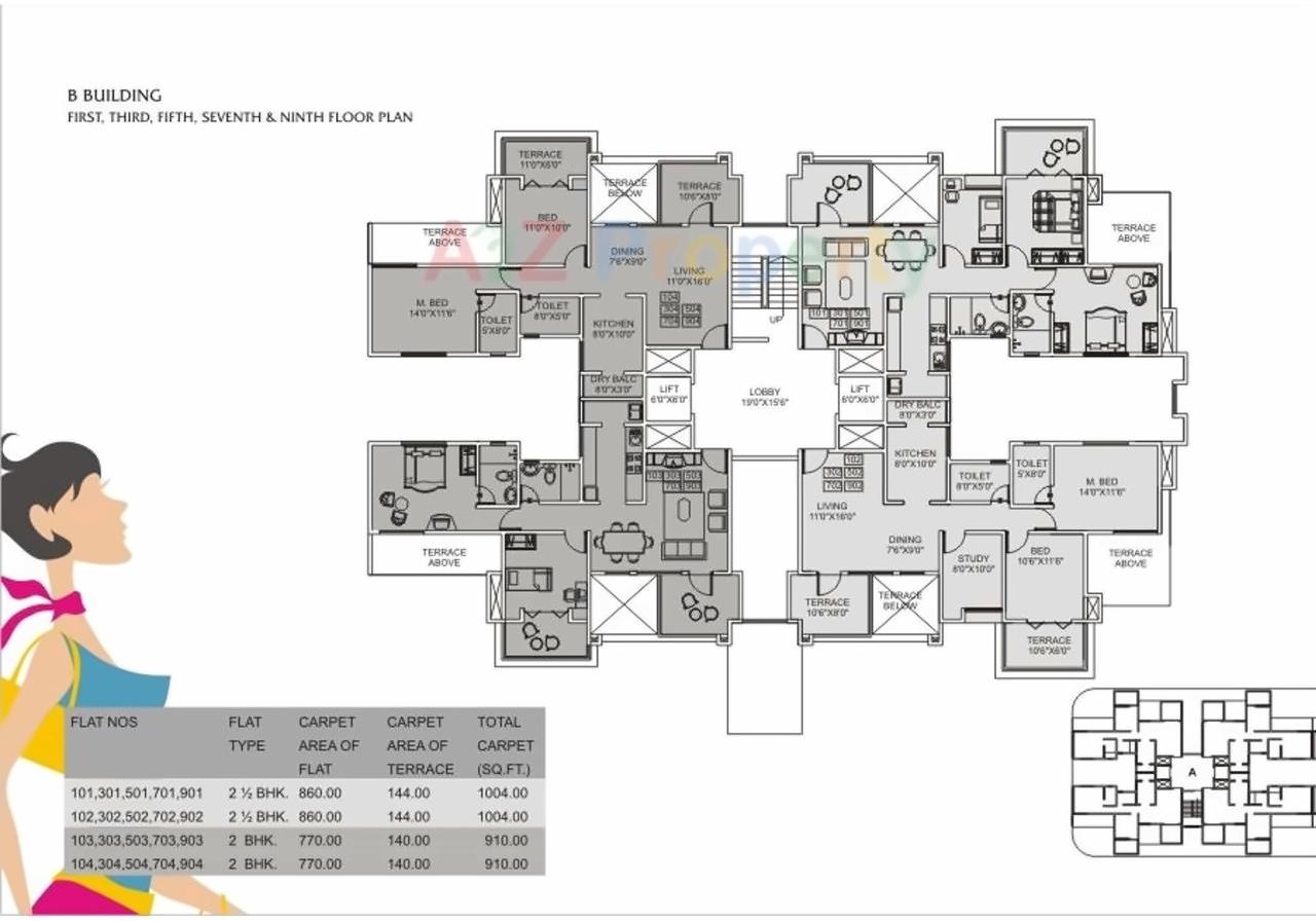 Layout of real estate project Palladium Exotica   Ii  D located at Dhanori, Pune, Maharashtra