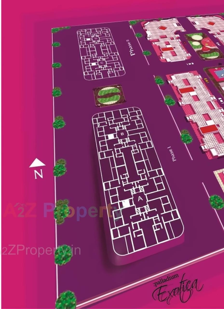 Layout of real estate project Palladium Exotica   Ii  D located at Dhanori, Pune, Maharashtra