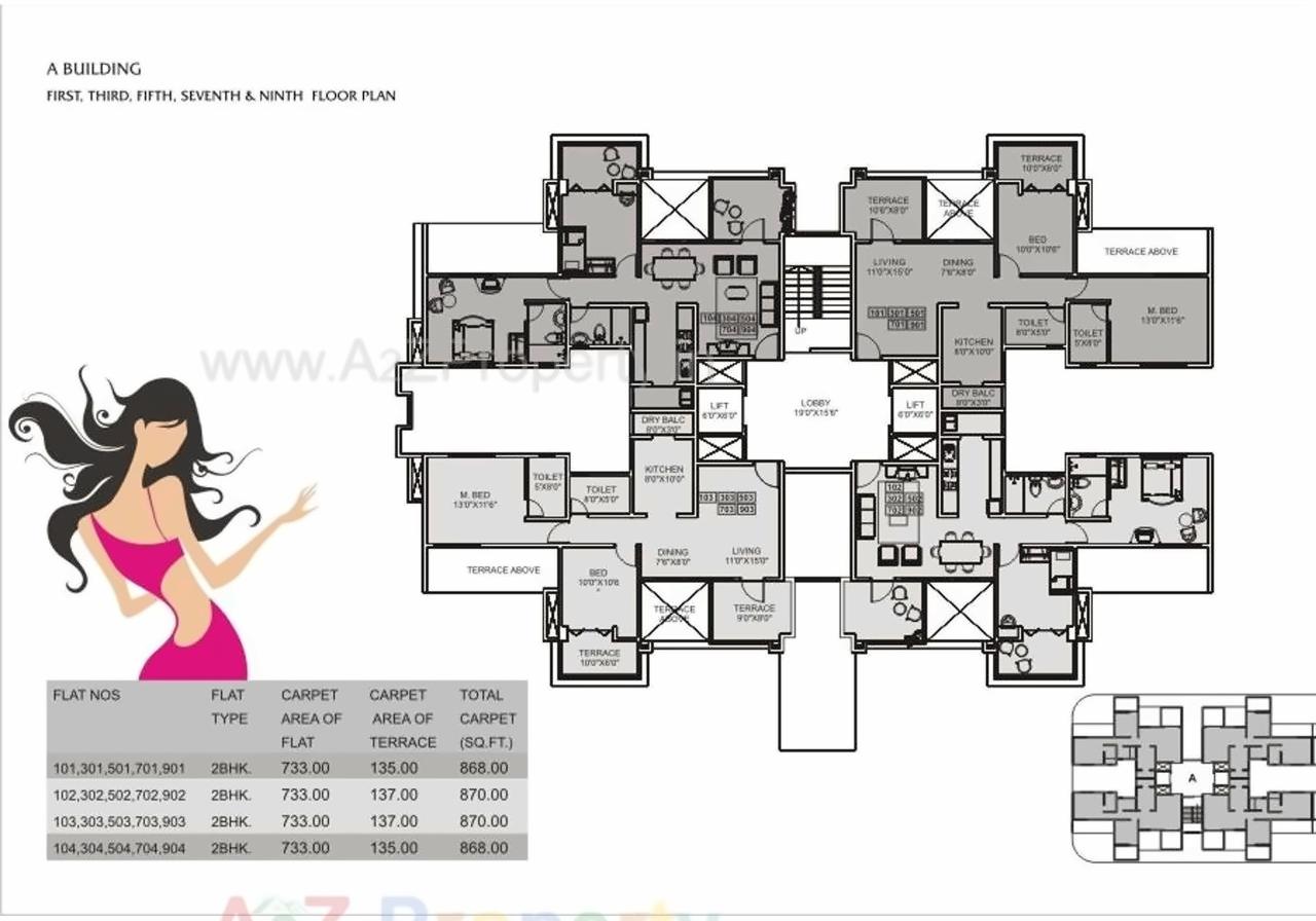Layout of real estate project Palladium Exotica   Ii  D located at Dhanori, Pune, Maharashtra