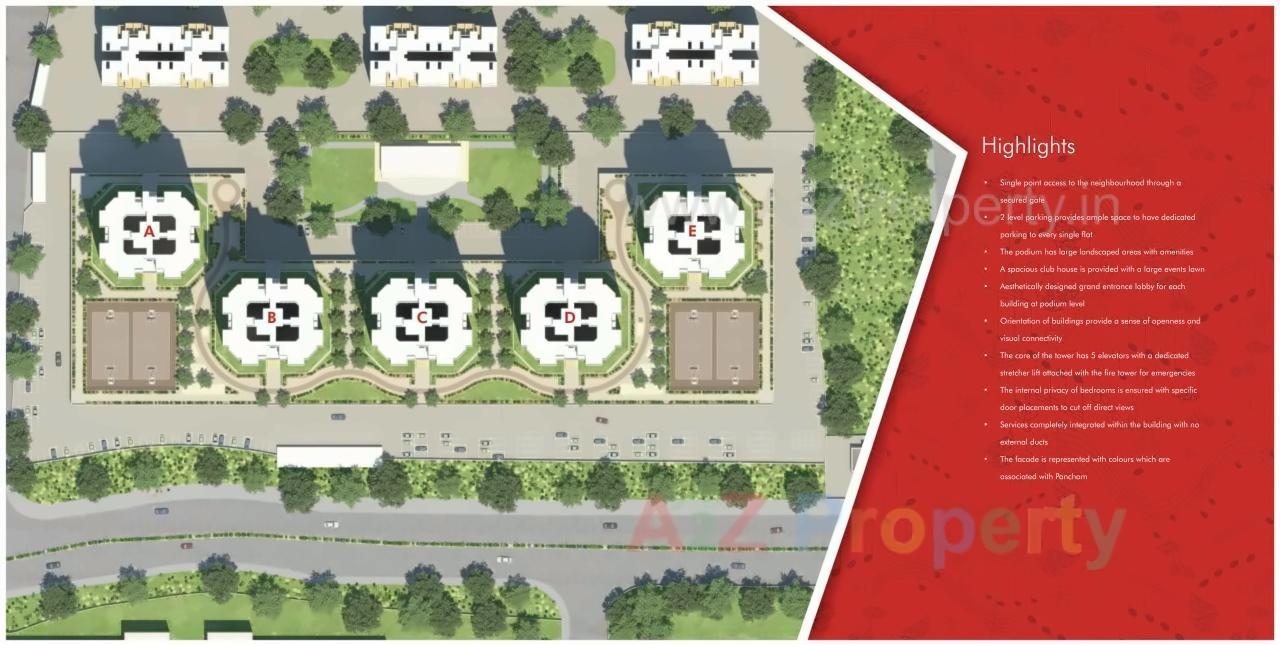 Layout of real estate project Pancham At Nanded City located at Nanded, Pune, Maharashtra