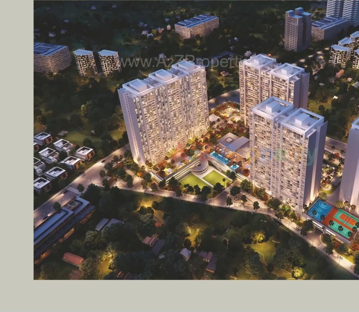 3D Elevation of real estate project Panchshil Towers located at Wagholi, Pune, Maharashtra