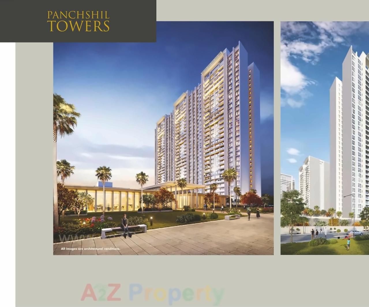 3D Elevation of real estate project Panchshil Towers located at Wagholi, Pune, Maharashtra