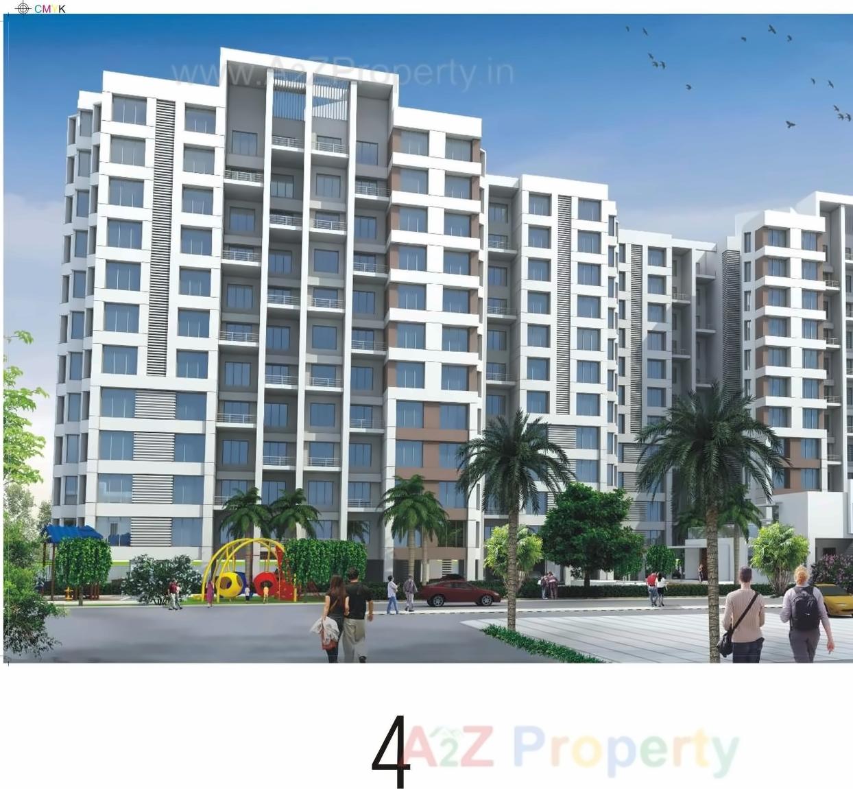 3D Elevation of real estate project Pankaj Aasmaan located at Lahagaon, Pune, Maharashtra