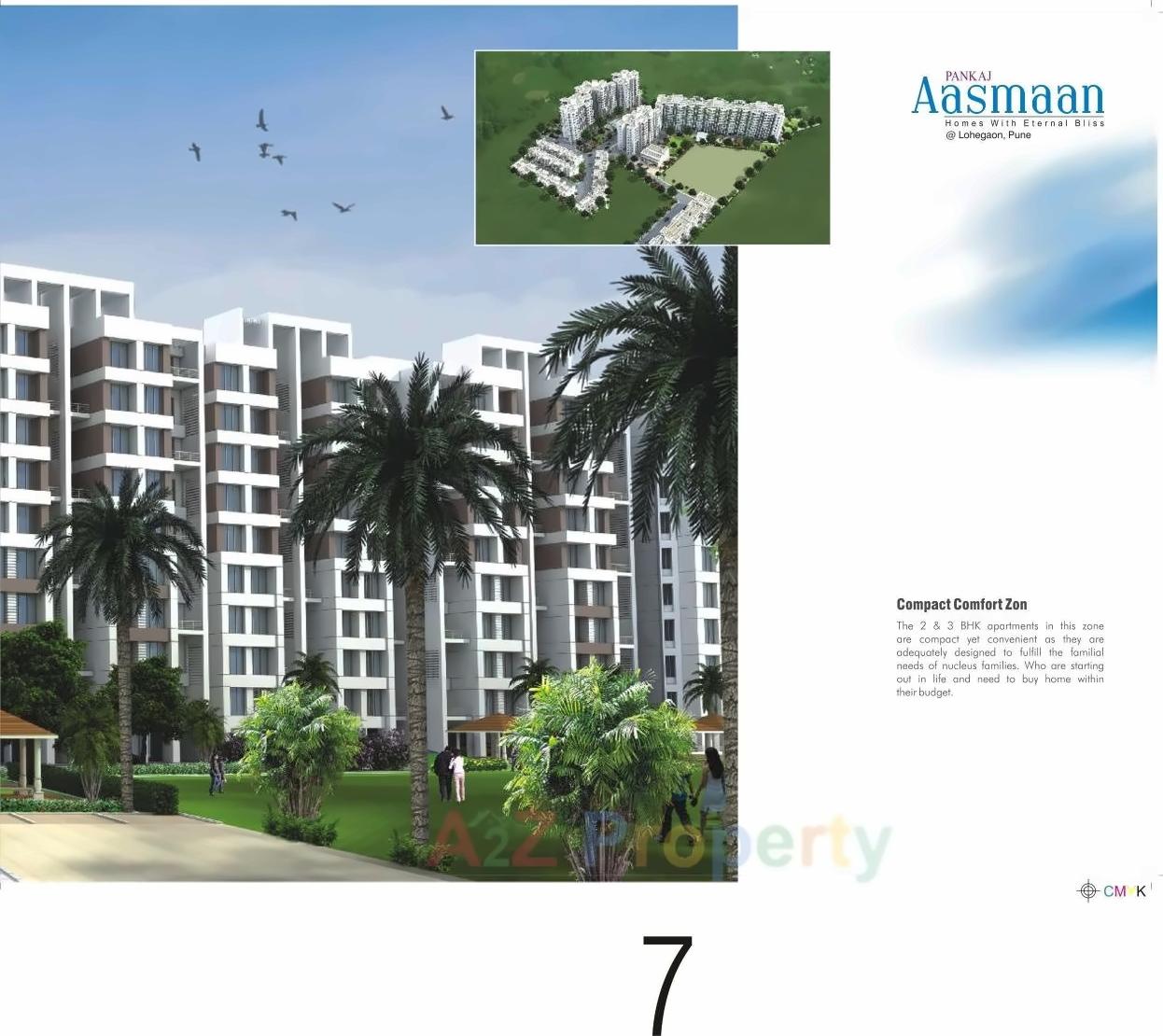 3D Elevation of real estate project Pankaj Aasmaan located at Lahagaon, Pune, Maharashtra