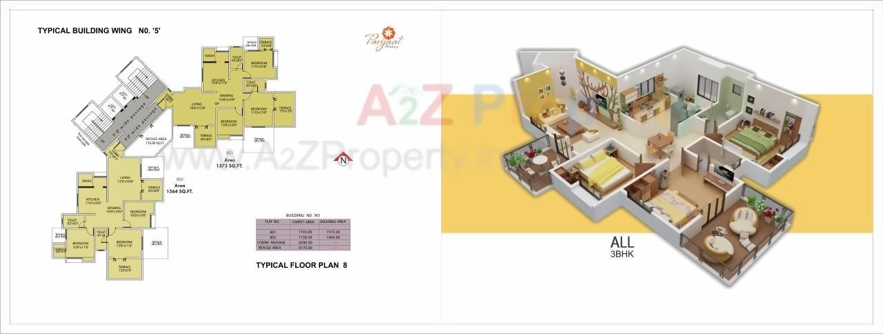 Layout of real estate project Parijaat Residency located at Talegaon-dabhade-m-cl, Pune, Maharashtra