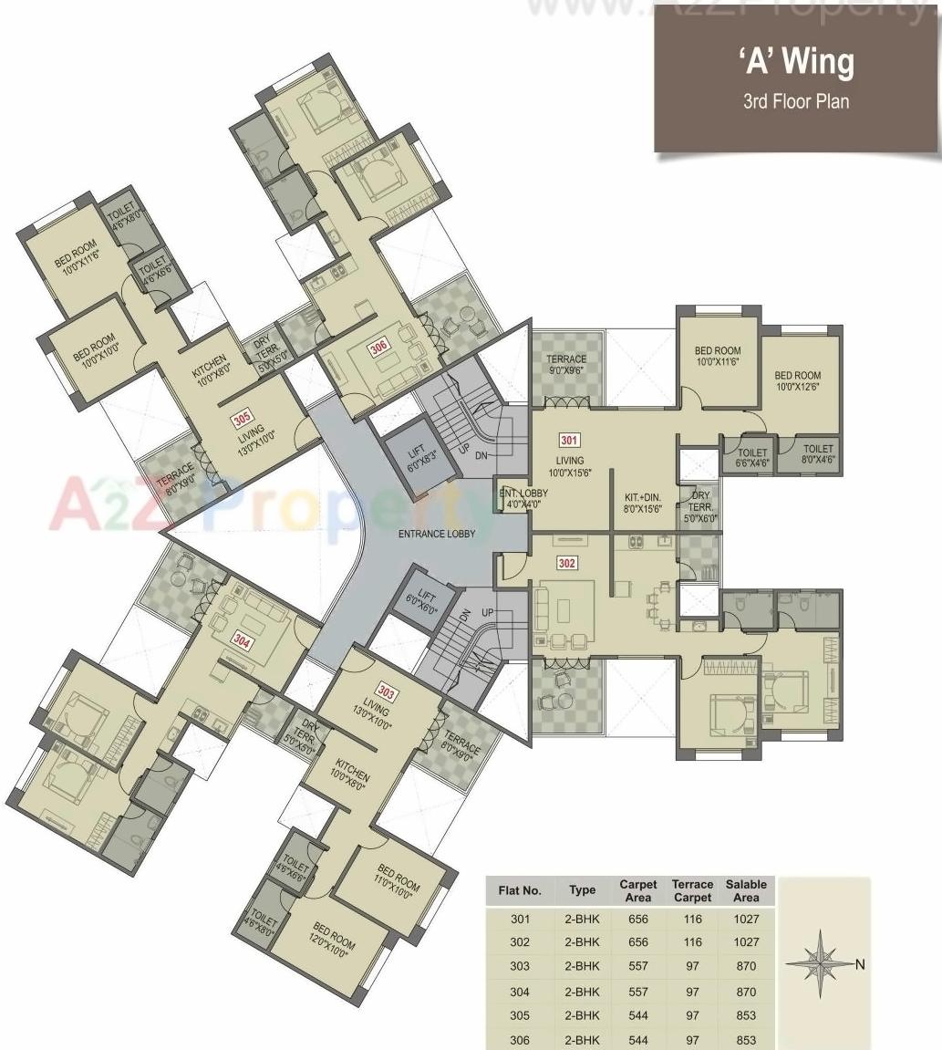 Layout of real estate project Paritosh A,b,c located at Pune-m-corp, Pune, Maharashtra
