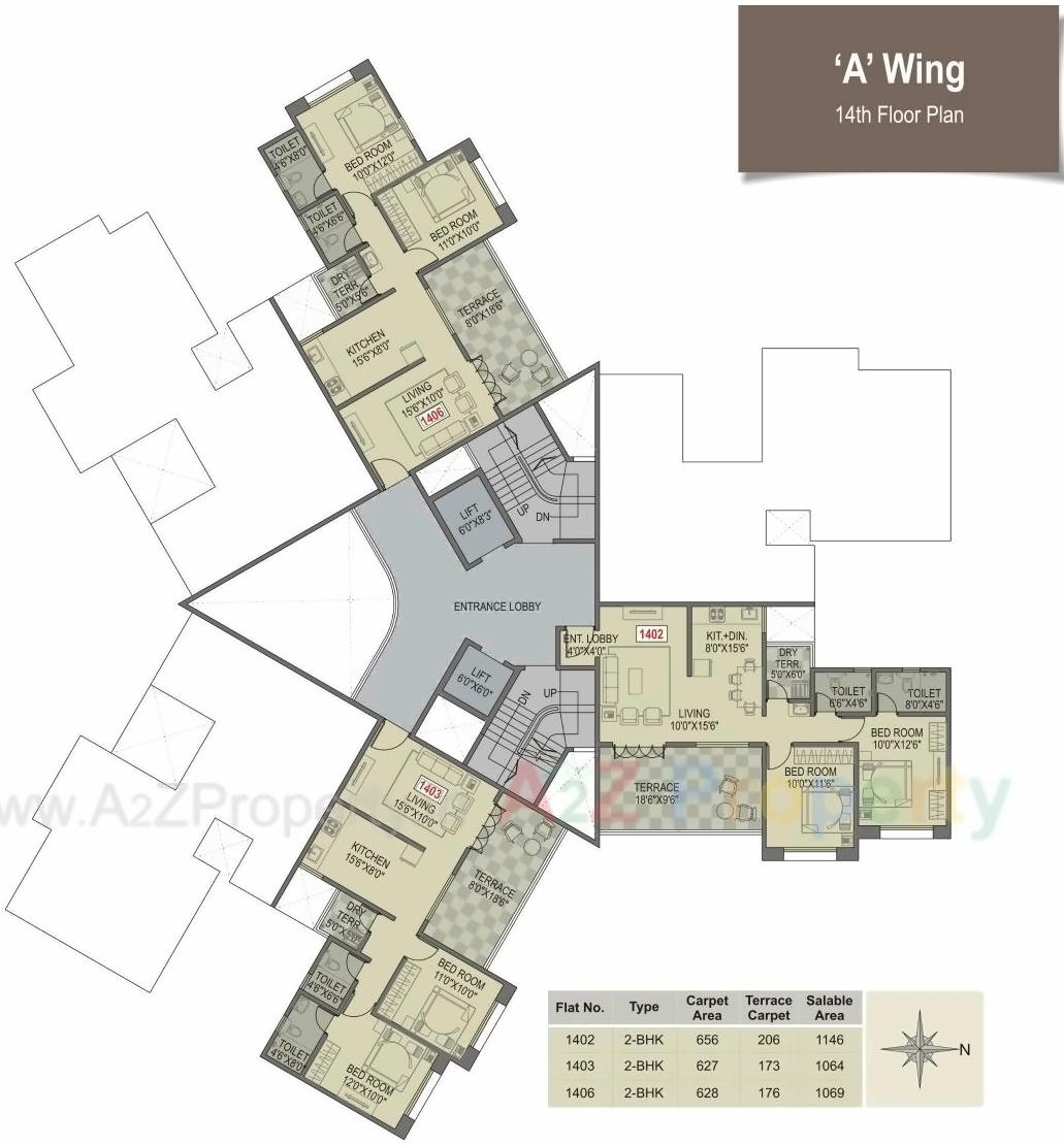 Layout of real estate project Paritosh A,b,c located at Pune-m-corp, Pune, Maharashtra