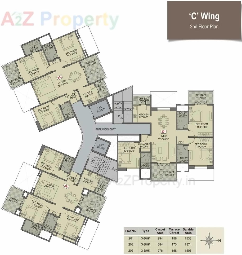 Layout of real estate project Paritosh A,b,c located at Pune-m-corp, Pune, Maharashtra