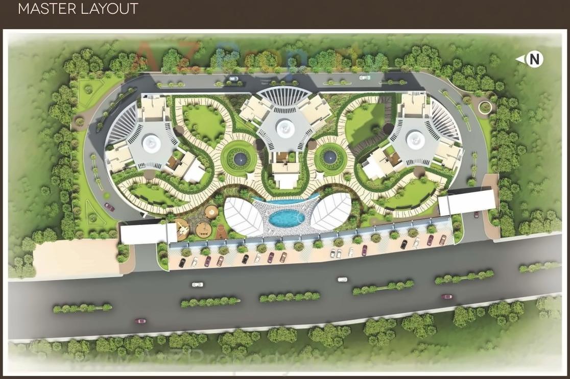 Layout of real estate project Park Grandeur located at Pune-m-corp, Pune, Maharashtra