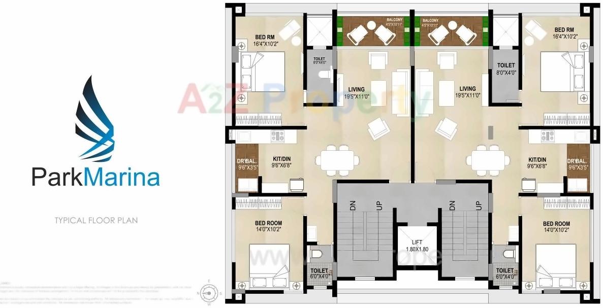 Layout of real estate project Park Marina located at Baner, Pune, Maharashtra