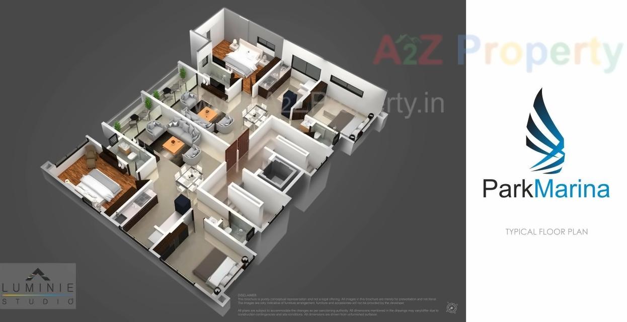 Layout of real estate project Park Marina located at Baner, Pune, Maharashtra