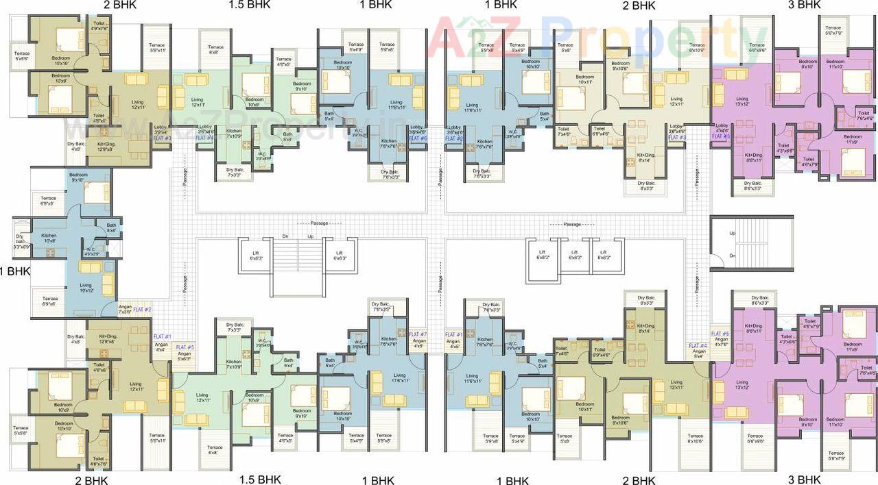 Park View Phase 1 Building A1 A2 Images For Cluster Plan Of Mantra Park View Phase 1 Building A1 A2 897192 of real estate project Park View located at Dhayari-part, Pune, Maharashtra