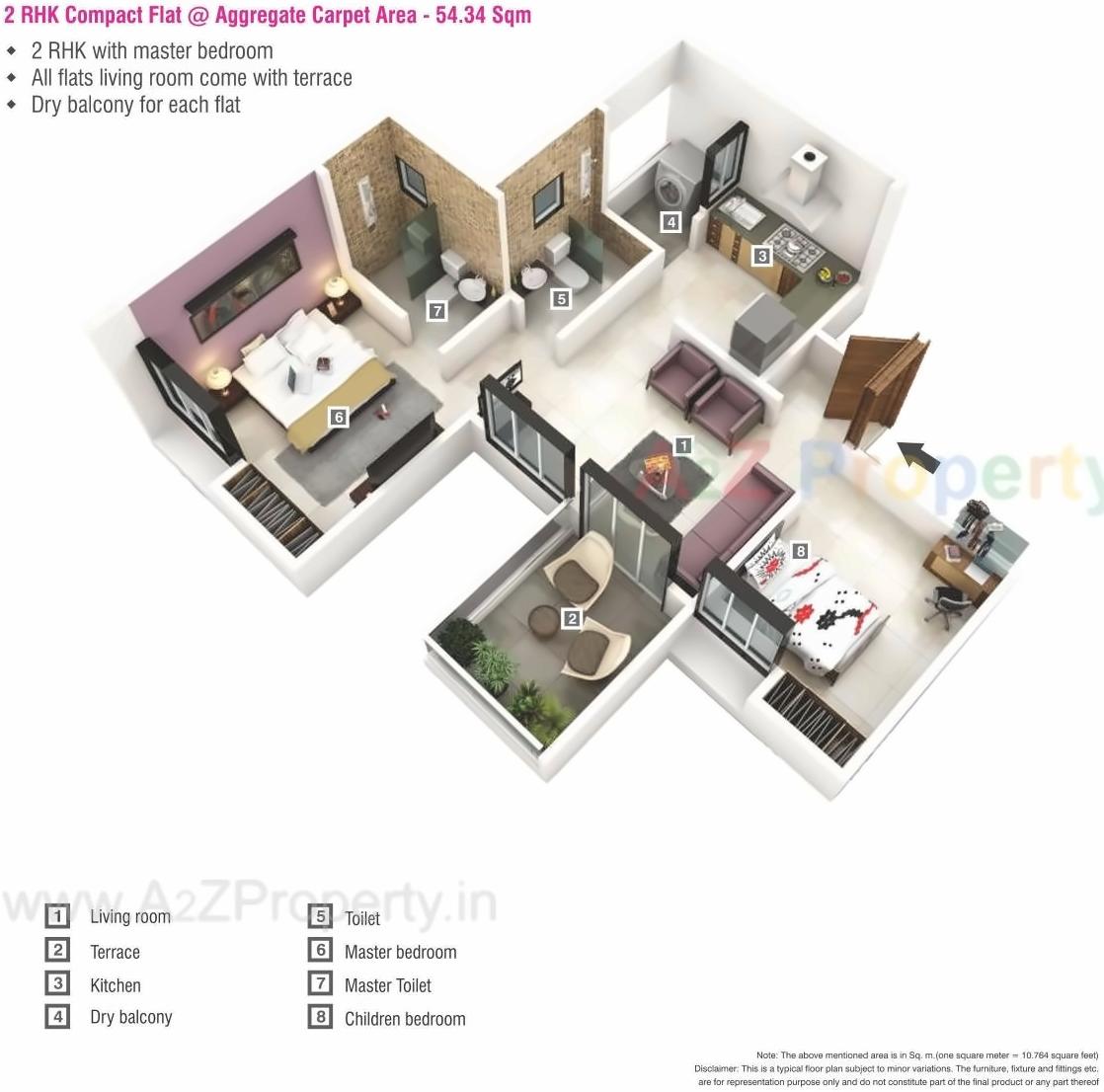 Layout of real estate project Park Vista located at Lohgaon, Pune, Maharashtra