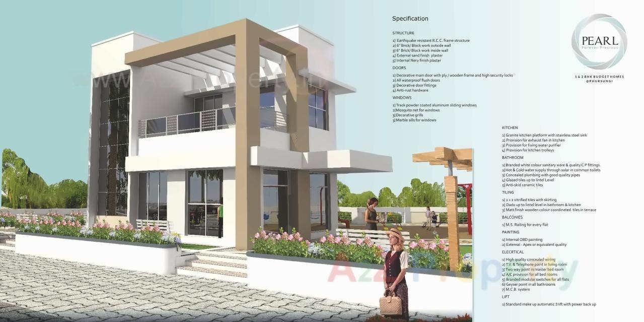 3D Elevation of real estate project Pearl located at Fursungi, Pune, Maharashtra