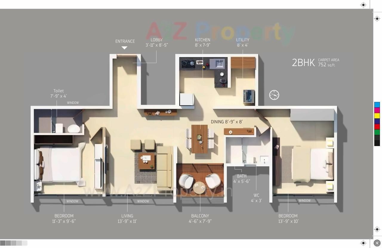 Layout of real estate project Pgd Pinnacle located at Keshavnagarmundwa, Pune, Maharashtra