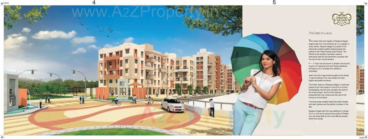 3D Elevation of real estate project Phase   S A, A1, P S,t,u Combined located at Chakan-ct, Pune, Maharashtra