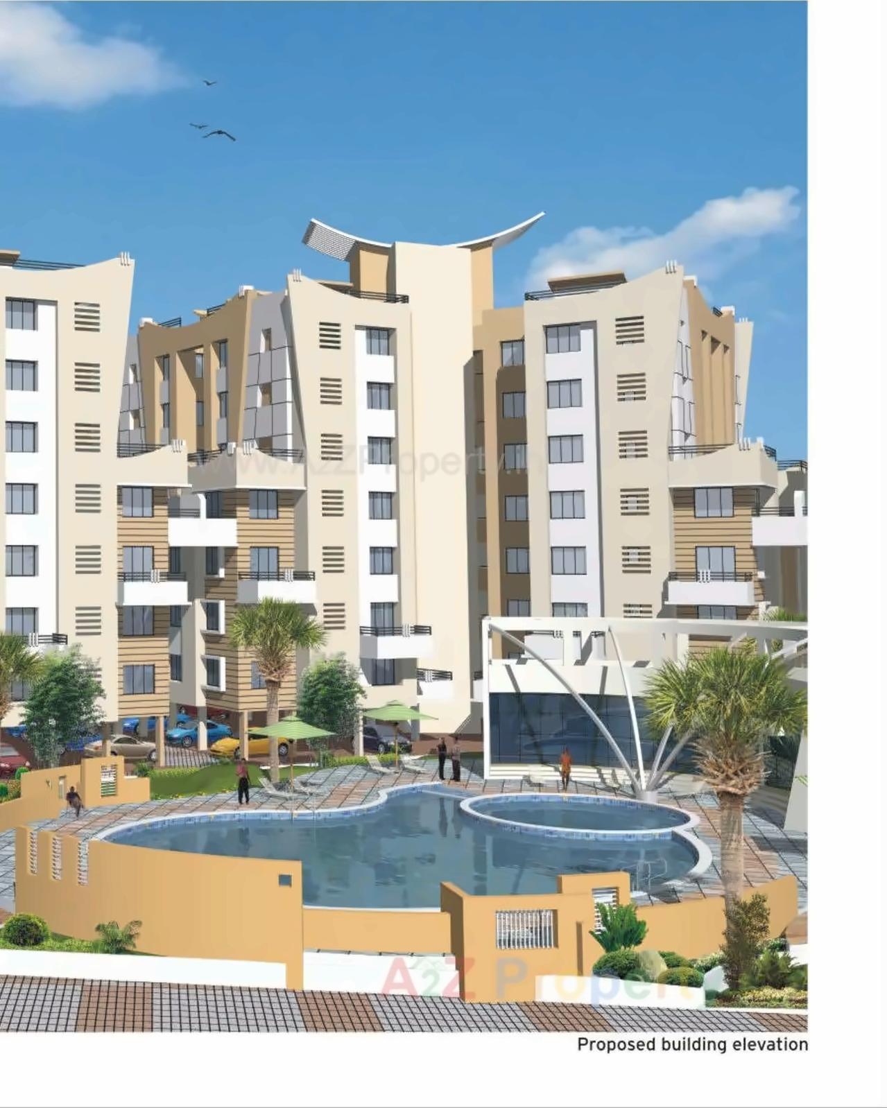 3D Elevation of real estate project Ision City located at Jambhul, Pune, Maharashtra