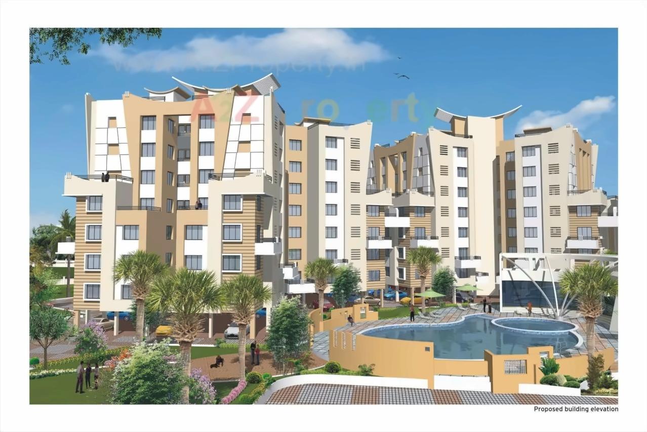 3D Elevation of real estate project Ision City located at Jambhul, Pune, Maharashtra