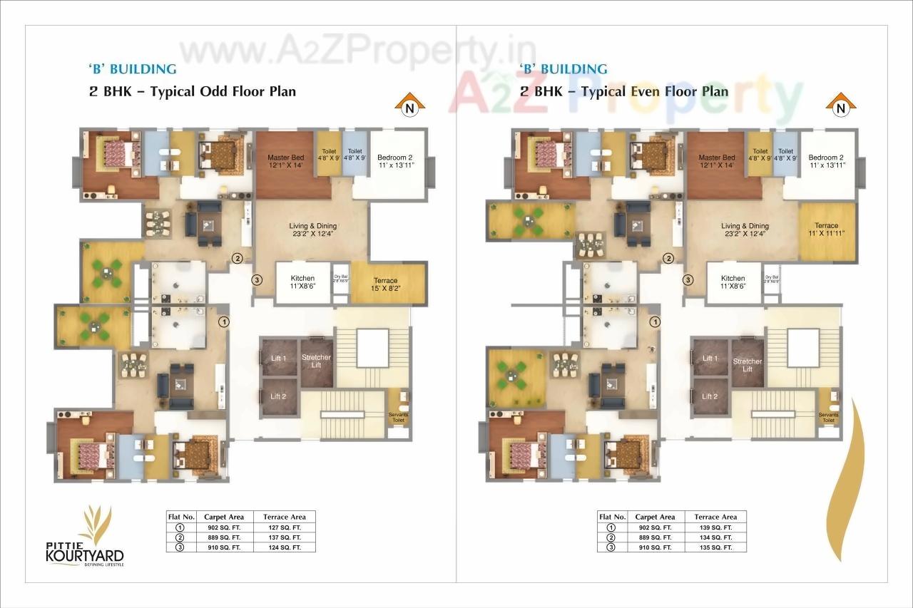 Layout of real estate project Pittie Kourtyard   D Tower located at Kharadi, Pune, Maharashtra