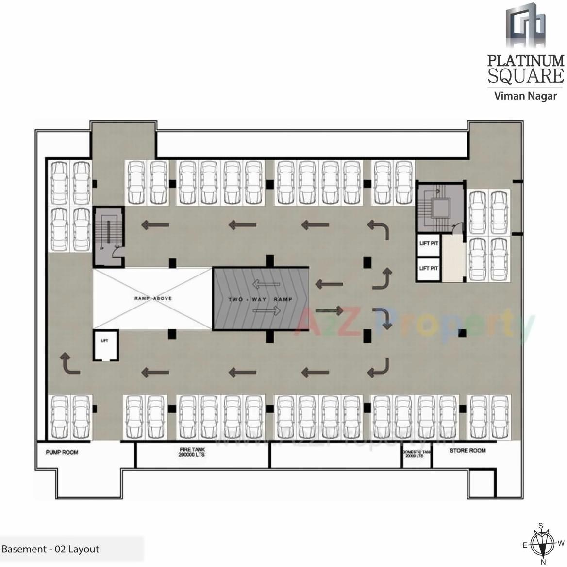 Layout of real estate project Platinum Square  located at Vimannagar, Pune, Maharashtra
