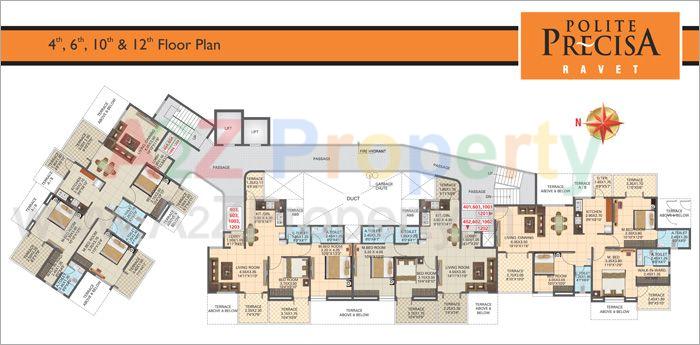 Floorplan 04 Thumb of real estate project Polite Precisa located at Pimpri-chinchawad-m-corp, Pune, Maharashtra