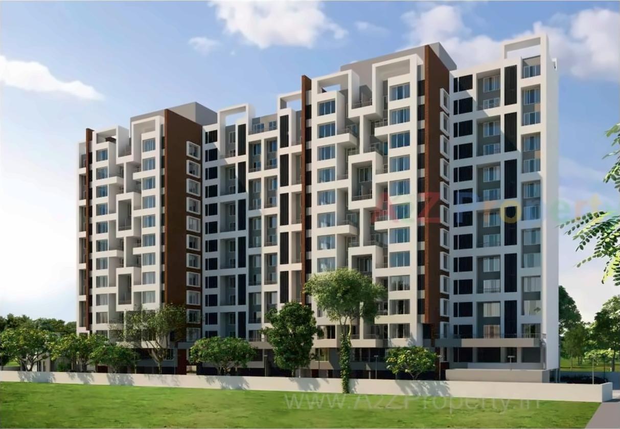 3D Elevation of real estate project Pranam Towers located at Charholi, Pune, Maharashtra