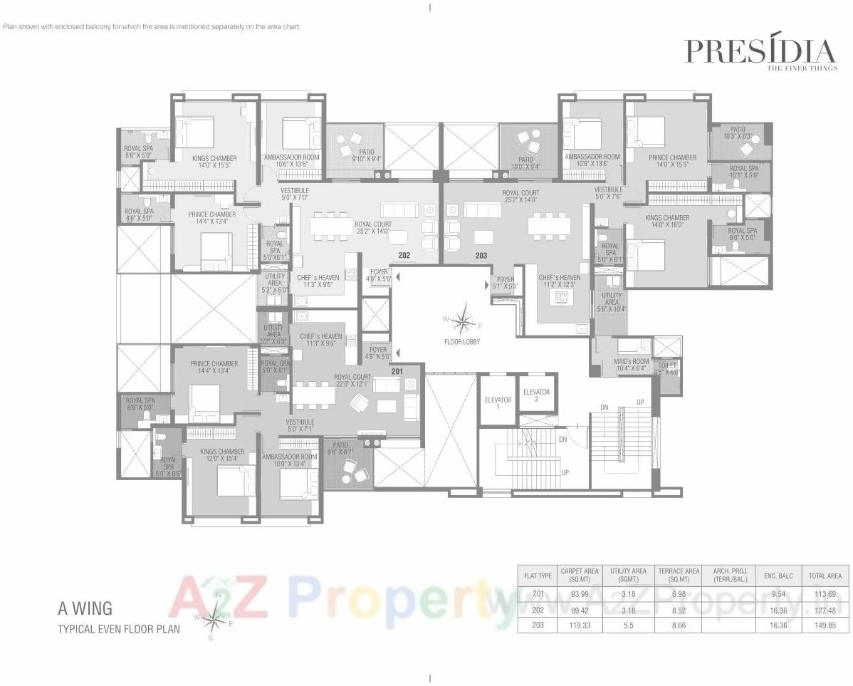 Layout of real estate project Presidia located at Kondhwa-khurd, Pune, Maharashtra