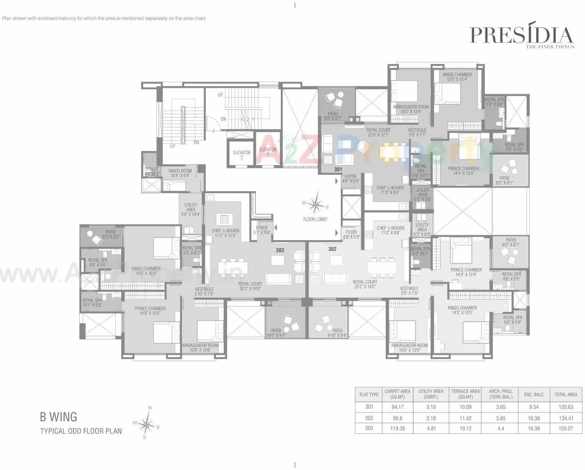 Layout of real estate project Presidia located at Kondhwa-khurd, Pune, Maharashtra