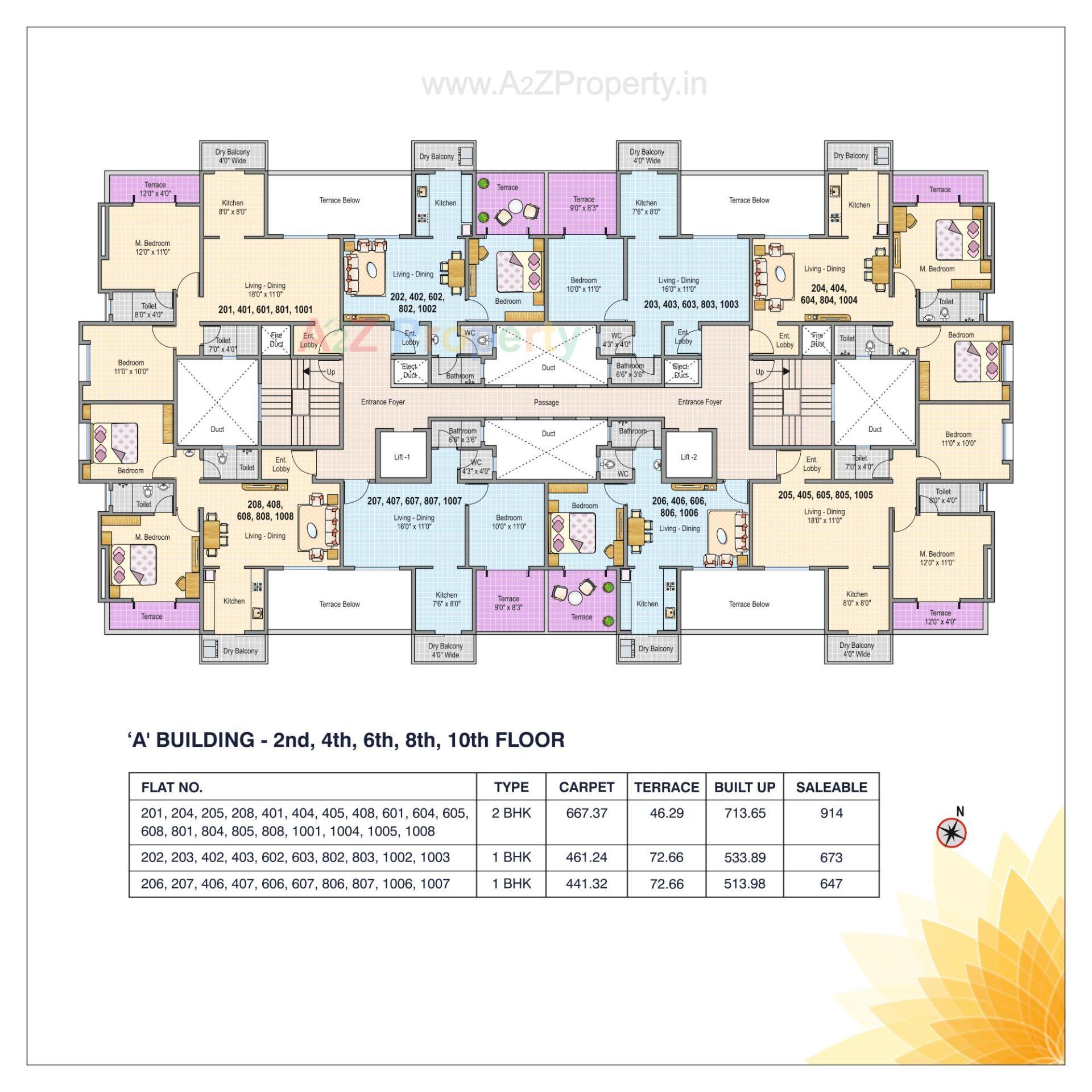 Layout of real estate project Primerose located at Ambegaon-bk, Pune, Maharashtra